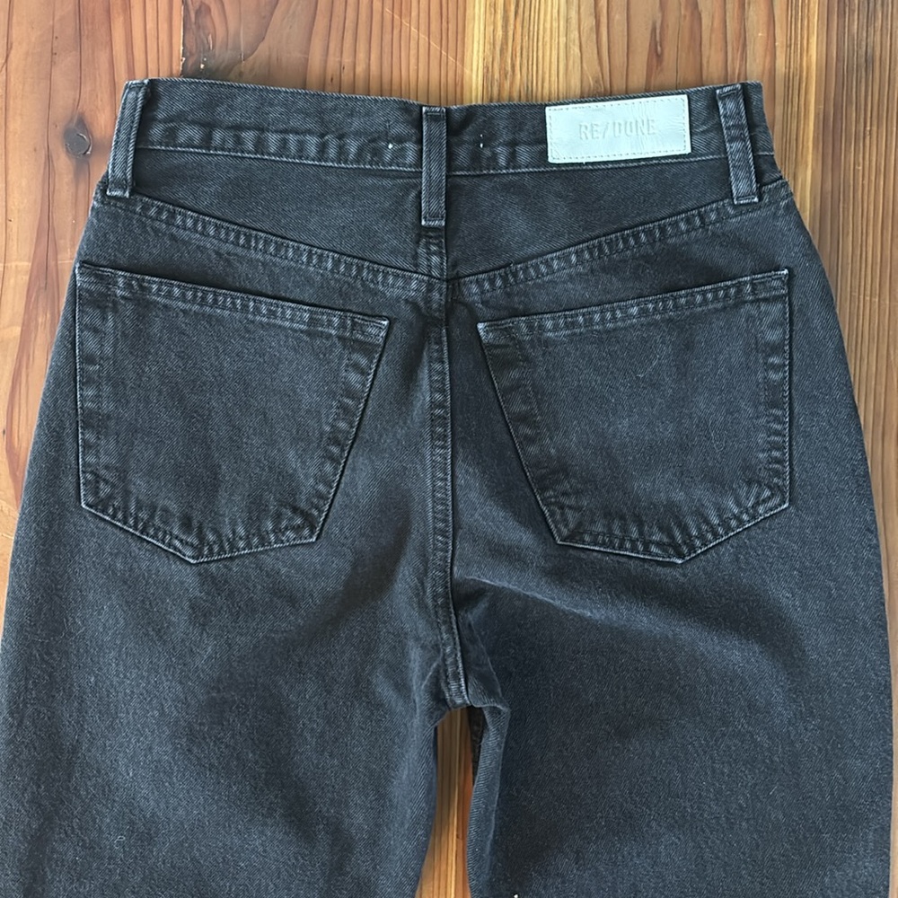 Re/Done Washed Black Denim Jean - Picture 5 of 5
